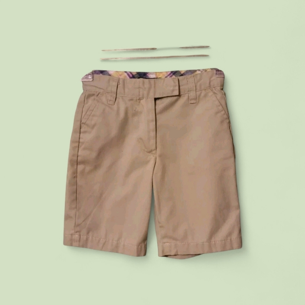 US Polo Assn uniform division girls size 6 adjustable shorts EUC